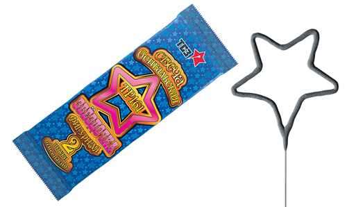  Бенгальские свечи фигурные 2 шт "Звездочка"  в Пскове